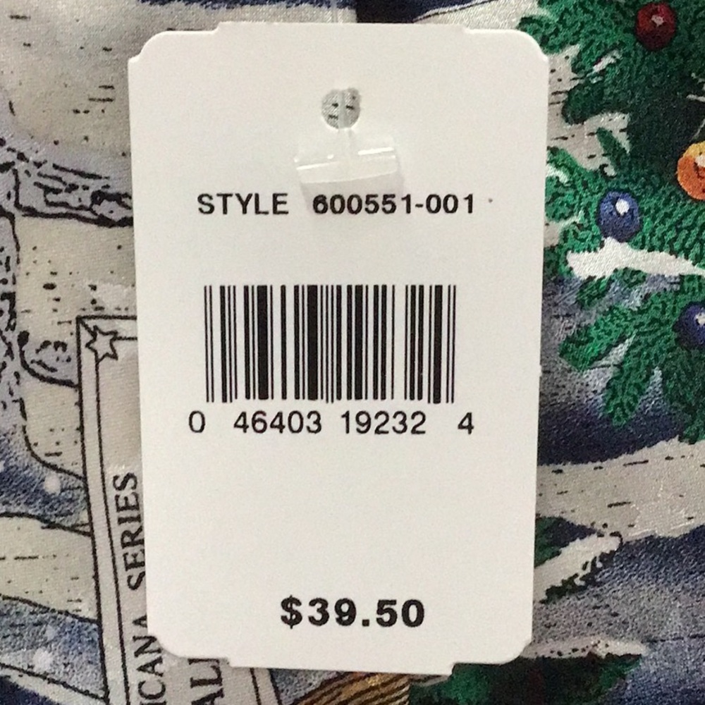 Vintage NWT Tango by Max Raab Silk Tie Holiday Christmas USA Americana - Picture 5 of 6